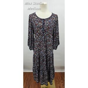 Max Studio Cottagecore Floral Tierd Prairie Dress